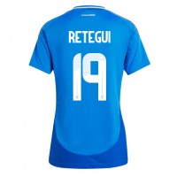 Camiseta Italia Mateo Retegui #19 Primera Equipación Replica Eurocopa 2024 para mujer mangas cortas